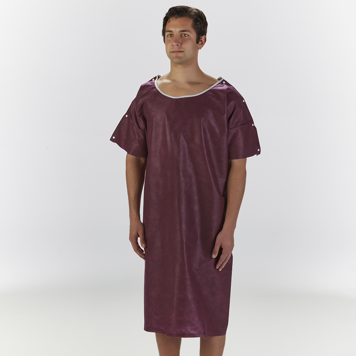 Graham Medical® Snap Sleeve Non-woven SMS Patient Exam Gowns (Maroon)